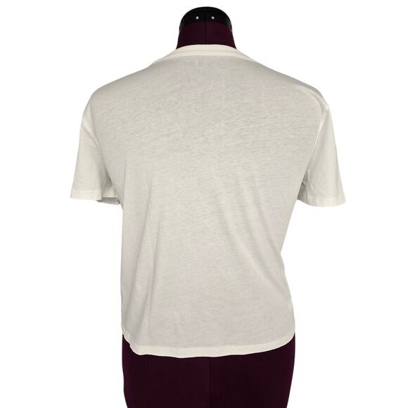 Women's LOFT City of Love Eiffel Tower Cropped Tee | Size Medium - Picture 3 of 7